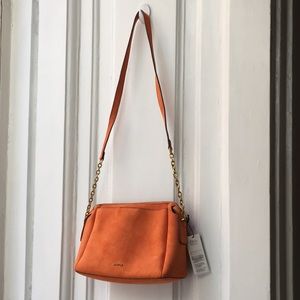 Faux Sued Crossbody Bag NWT